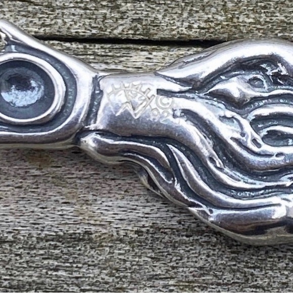 High Priestess Tarot pendant .925 Sterling Silver w/ genuine Lapis Lazuli USA - Picture 8 of 11